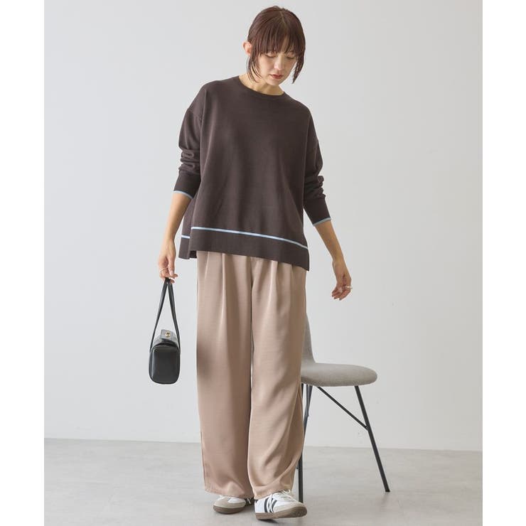 バイカラークルーネックニットプルオーバー | AMERICAN HOLIC | 詳細画像10 