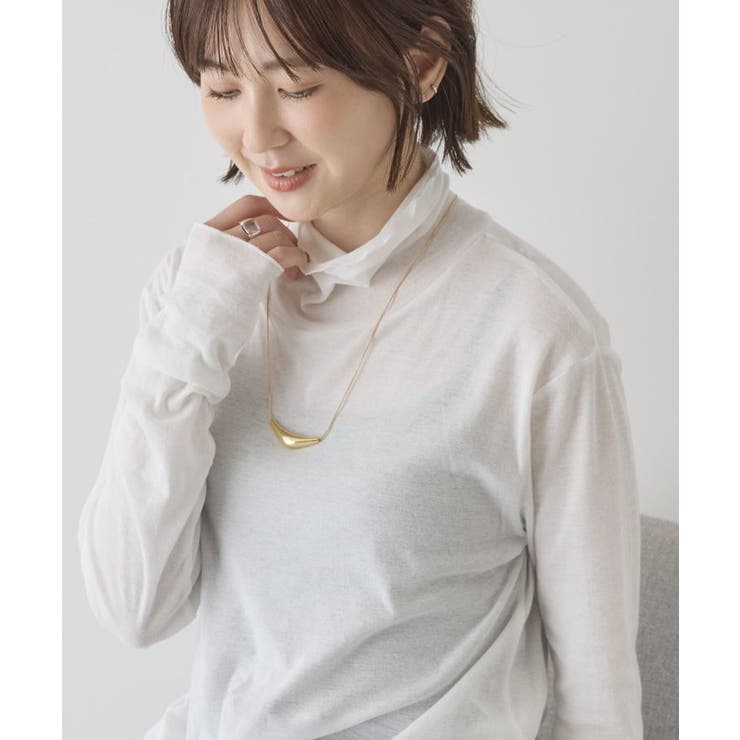 オフホワイト | シアーハイネックインナー | AMERICAN HOLIC