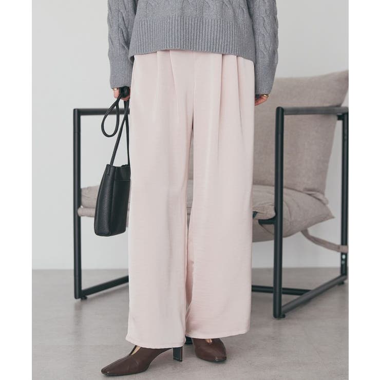 ライトピンク | サテンリラックスイージーパンツ | AMERICAN HOLIC