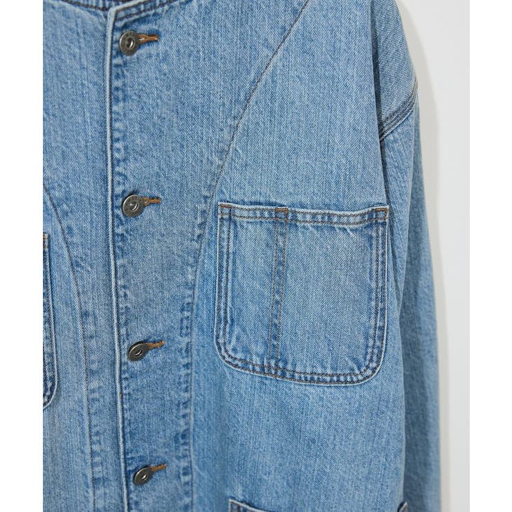 ノーカラーデニムカバーオール | AMERICAN HOLIC | 詳細画像18 