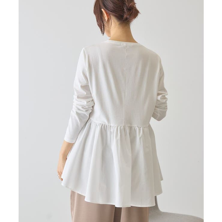 布帛切替ペプラムプルオーバー | AMERICAN HOLIC | 詳細画像3 