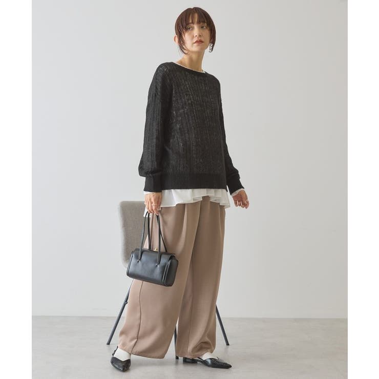 布帛切替ペプラムプルオーバー | AMERICAN HOLIC | 詳細画像4 