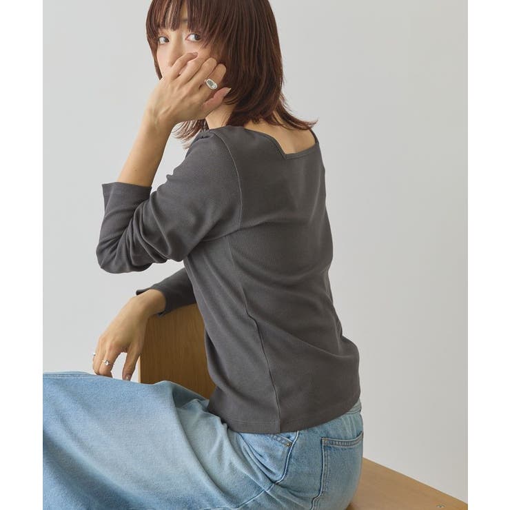 チャコールグレー | 【2WAY】スクエアネックプルオーバー | AMERICAN HOLIC