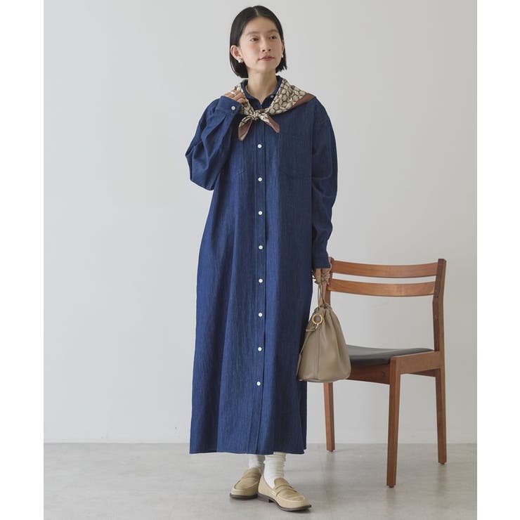 インディゴ | デニムシャツワンピース | AMERICAN HOLIC