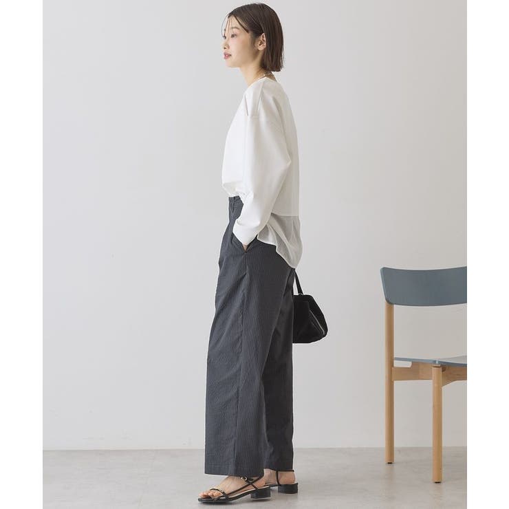 Vネック裾異素材ポンチプルオーバー | AMERICAN HOLIC | 詳細画像14 