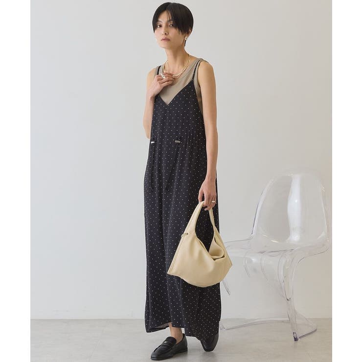 サイドシャーリングVネックドットキャミワンピース | AMERICAN HOLIC | 詳細画像10 