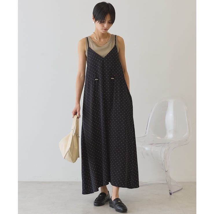 サイドシャーリングVネックドットキャミワンピース | AMERICAN HOLIC | 詳細画像11 