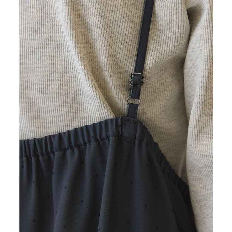 サイドシャーリングVネックドットキャミワンピース | AMERICAN HOLIC | 詳細画像6 