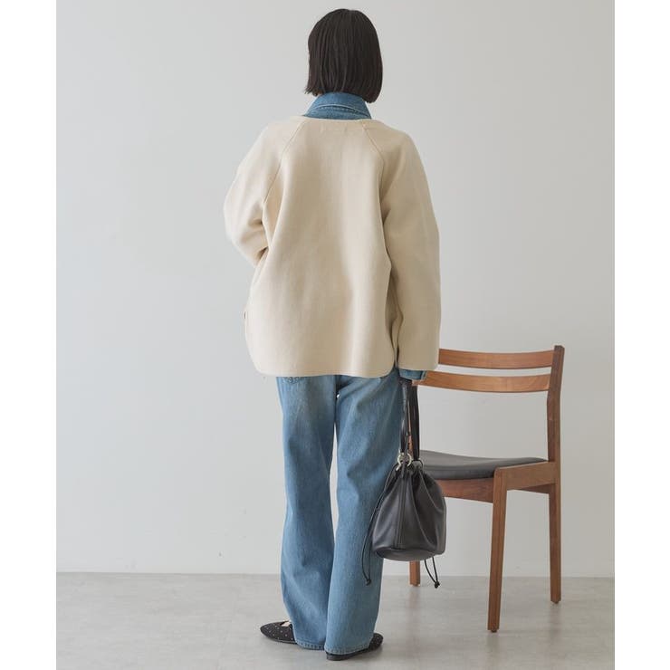 Wフェイスラウンドヘム ラグランニットカーディガン | AMERICAN HOLIC | 詳細画像17 