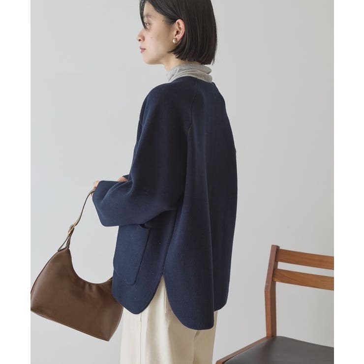 Wフェイスラウンドヘム ラグランニットカーディガン | AMERICAN HOLIC | 詳細画像20 