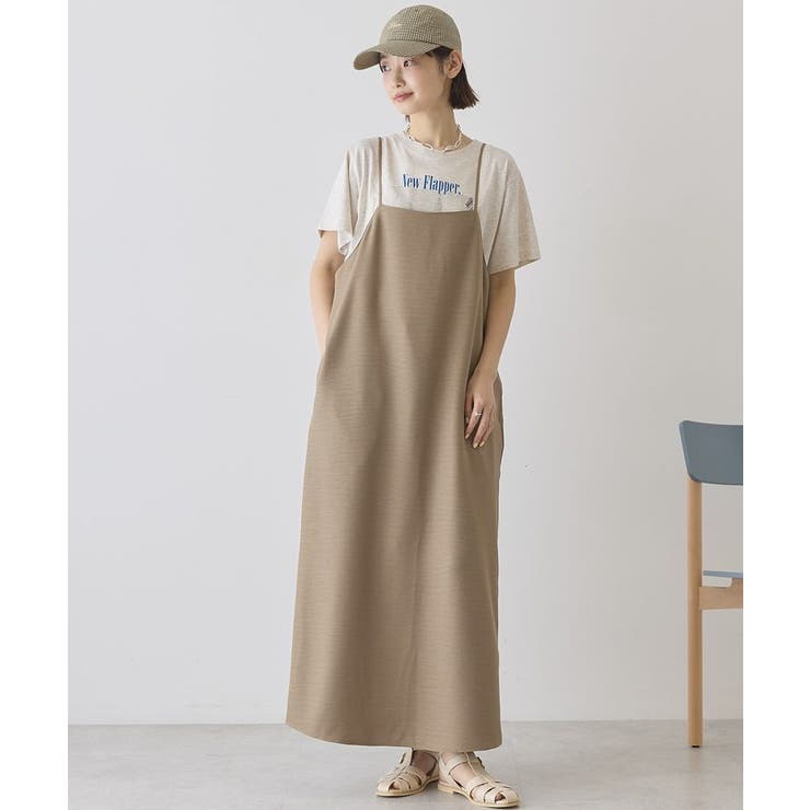 リネンライクIラインキャミワンピース | AMERICAN HOLIC | 詳細画像1 