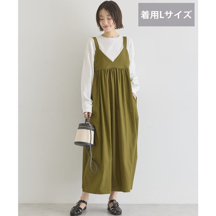 カーキ | 【選べる丈】Vネックワンピース | AMERICAN HOLIC