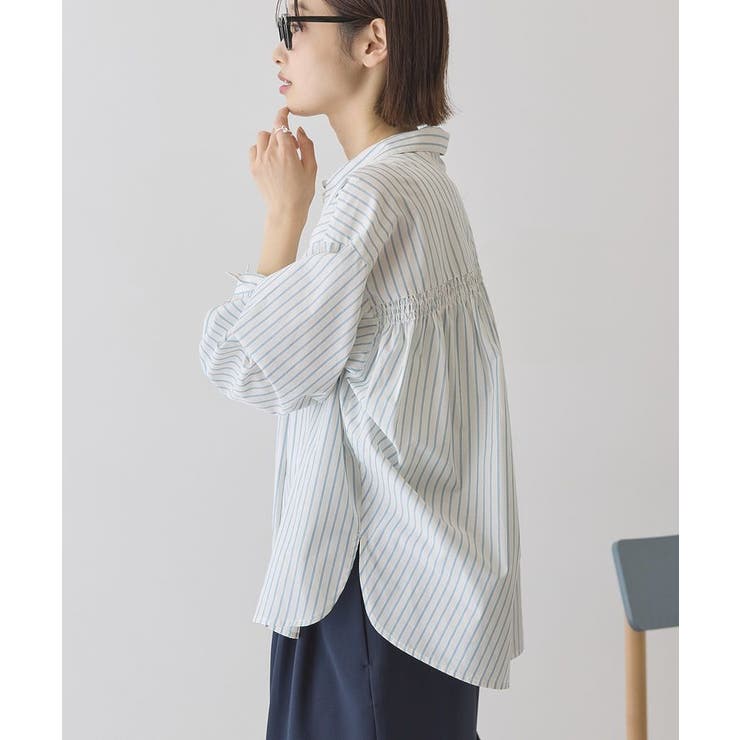 【イージーケア】バックギャザースキッパーシャツ | AMERICAN HOLIC | 詳細画像3 