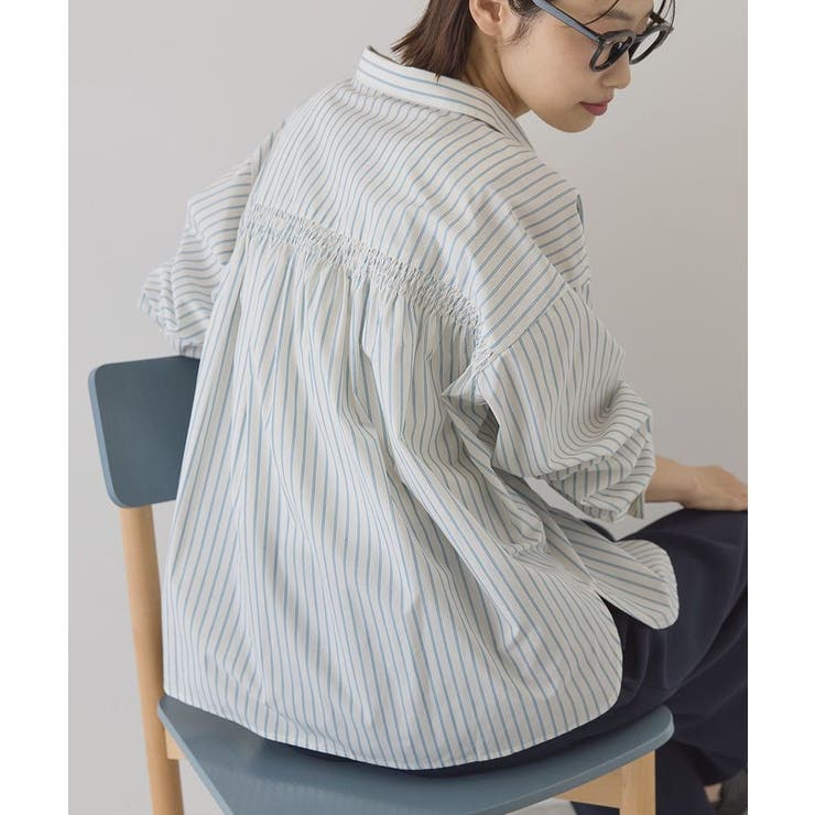 【イージーケア】バックギャザースキッパーシャツ | AMERICAN HOLIC | 詳細画像4 