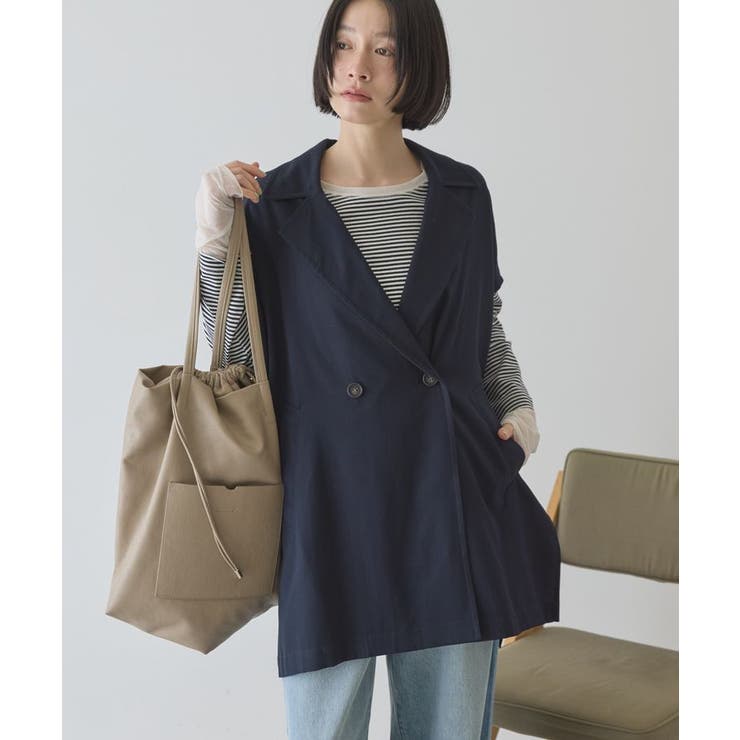 【花粉防止加工】サイドスリットベスト | AMERICAN HOLIC | 詳細画像2 