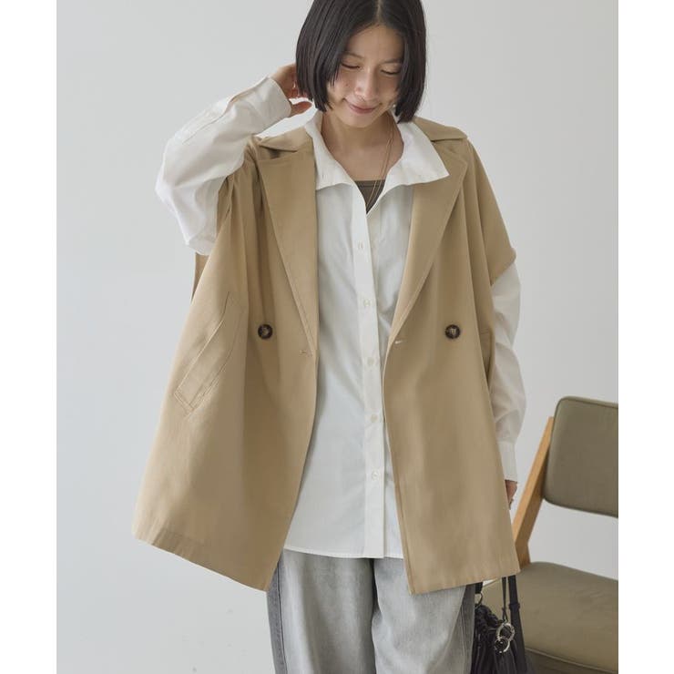 【花粉防止加工】サイドスリットベスト | AMERICAN HOLIC | 詳細画像9 