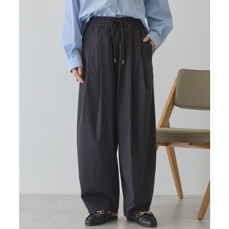 ブラック | ナイロンドロストタックパンツ | AMERICAN HOLIC