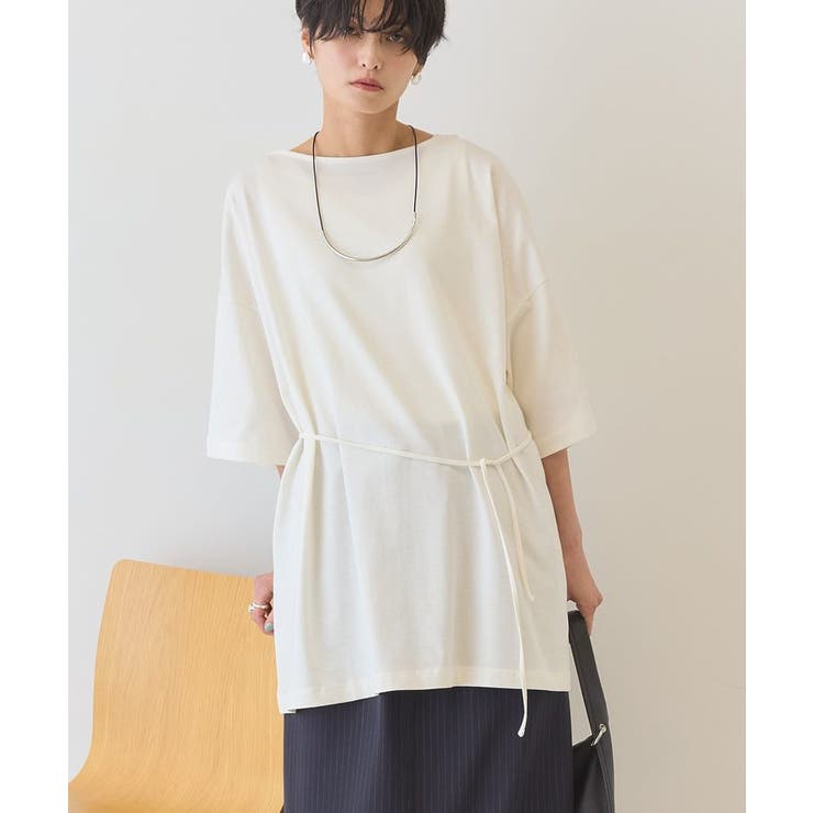 オフホワイト | 【接触冷感・2WAY】バックタックチュニック | AMERICAN HOLIC