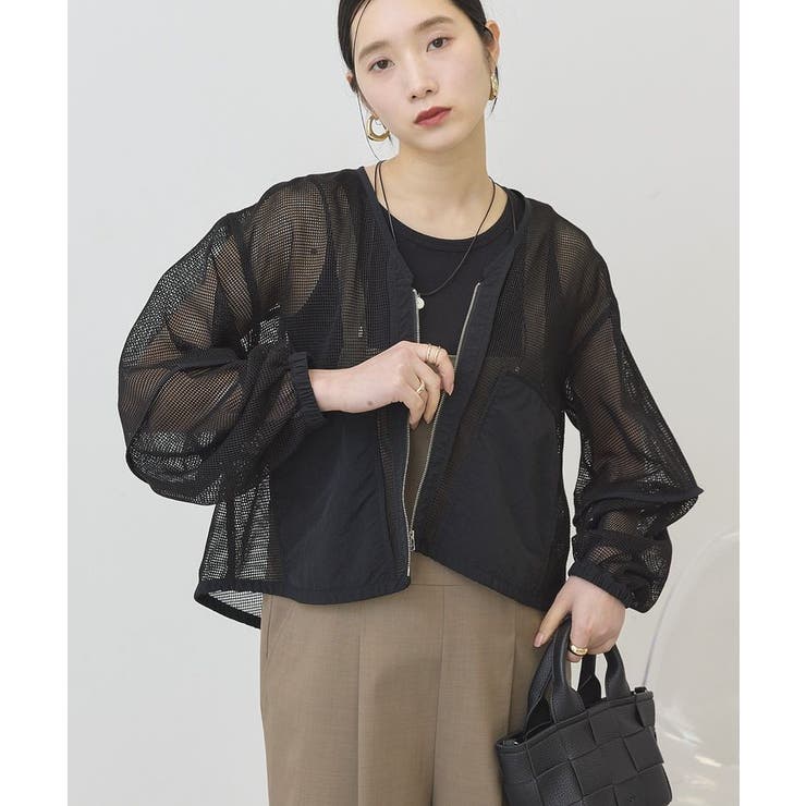 メッシュ異素材ブルゾン | AMERICAN HOLIC | 詳細画像7 