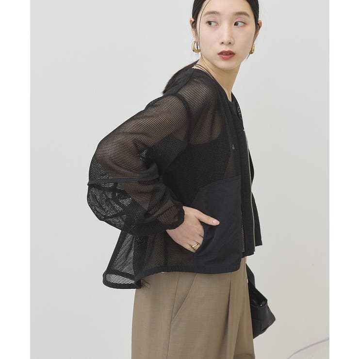 メッシュ異素材ブルゾン | AMERICAN HOLIC | 詳細画像8 
