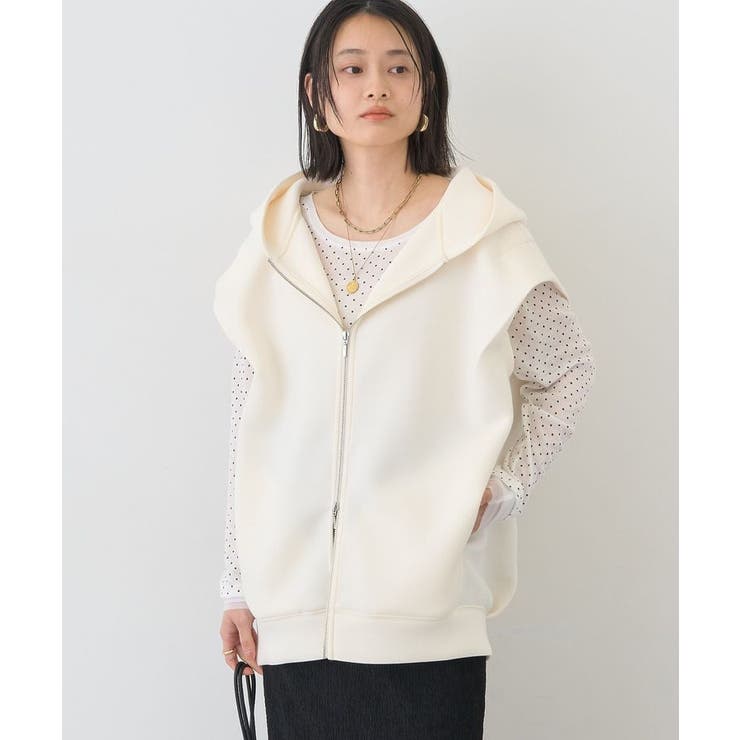 アイボリー | ポンチZIPフーディーベスト | AMERICAN HOLIC