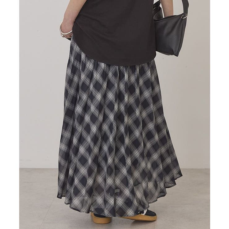 【選べる丈】チェックシアープリーツスカート | AMERICAN HOLIC | 詳細画像13 