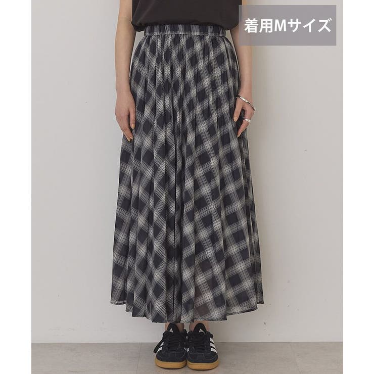 【選べる丈】チェックシアープリーツスカート | AMERICAN HOLIC | 詳細画像14 