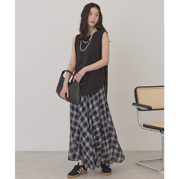 【選べる丈】チェックシアープリーツスカート | AMERICAN HOLIC | 詳細画像16 