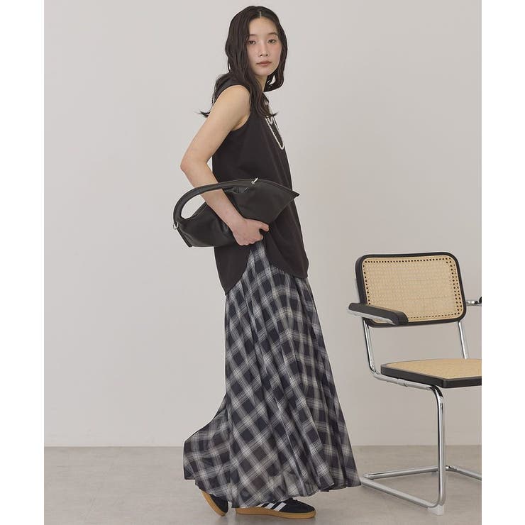【選べる丈】チェックシアープリーツスカート | AMERICAN HOLIC | 詳細画像17 