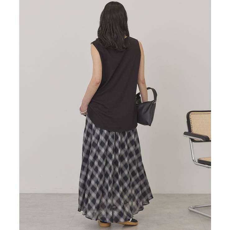 【選べる丈】チェックシアープリーツスカート | AMERICAN HOLIC | 詳細画像18 