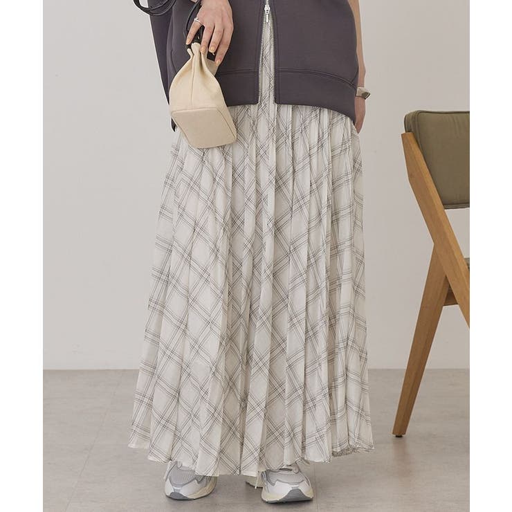 【選べる丈】チェックシアープリーツスカート | AMERICAN HOLIC | 詳細画像20 