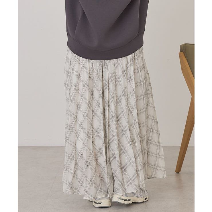 【選べる丈】チェックシアープリーツスカート | AMERICAN HOLIC | 詳細画像22 