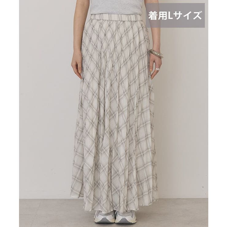 【選べる丈】チェックシアープリーツスカート | AMERICAN HOLIC | 詳細画像24 