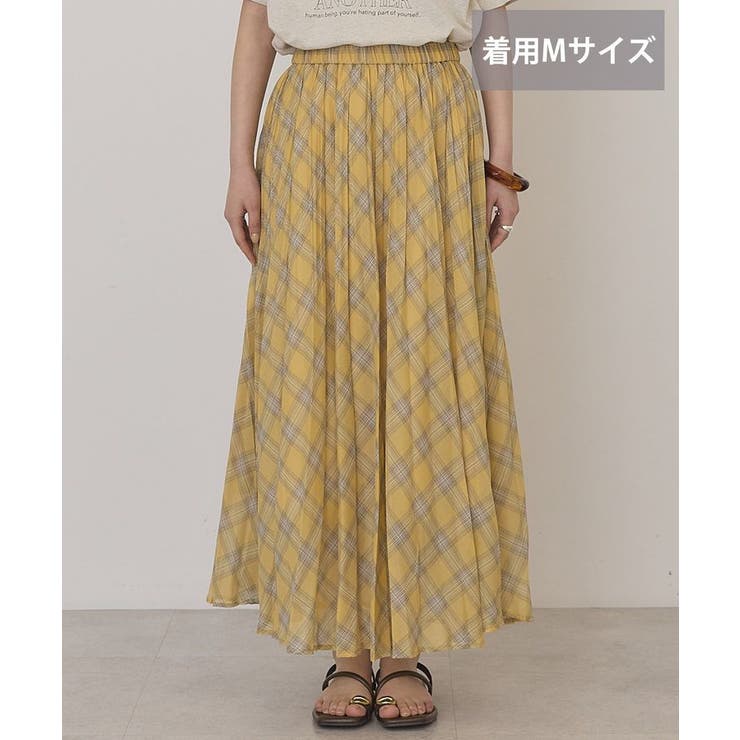 【選べる丈】チェックシアープリーツスカート | AMERICAN HOLIC | 詳細画像5 