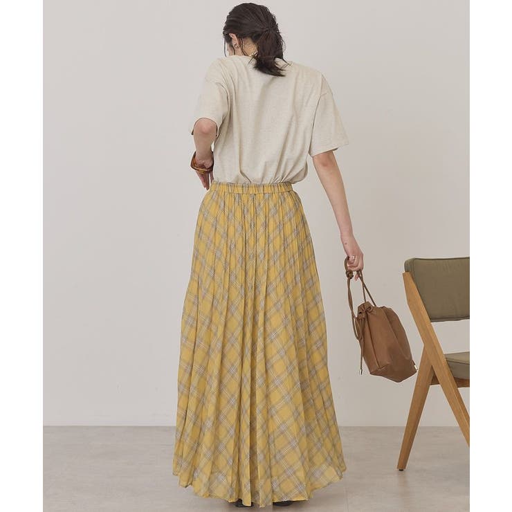 【選べる丈】チェックシアープリーツスカート | AMERICAN HOLIC | 詳細画像9 