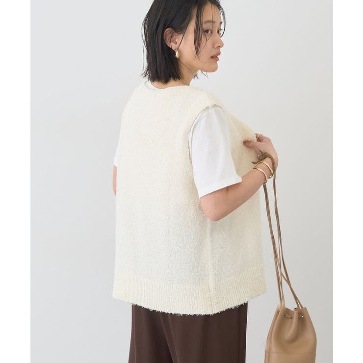 ダブルZIPシャギーニットベスト | AMERICAN HOLIC | 詳細画像4 