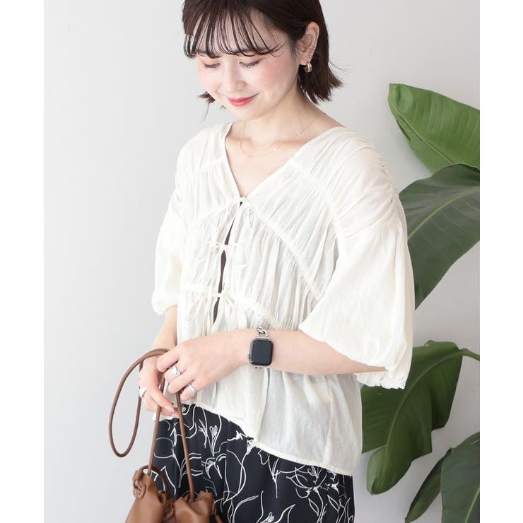 【接触冷感】フロントリボンブラウス | AMERICAN HOLIC | 詳細画像2 