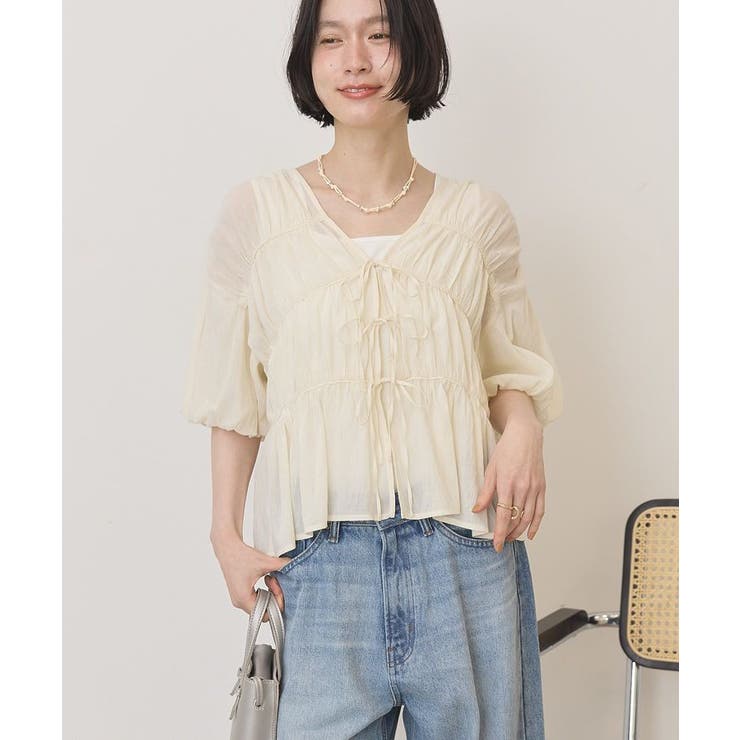 【接触冷感】フロントリボンブラウス | AMERICAN HOLIC | 詳細画像25 