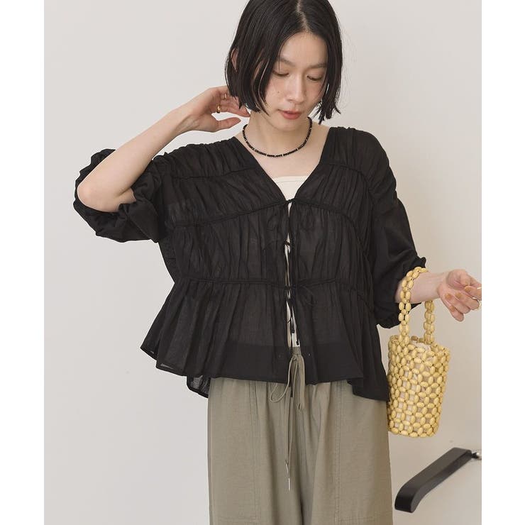 【接触冷感】フロントリボンブラウス | AMERICAN HOLIC | 詳細画像8 