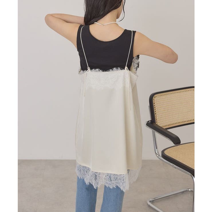 レースサテンキャミワンピース | AMERICAN HOLIC | 詳細画像4 