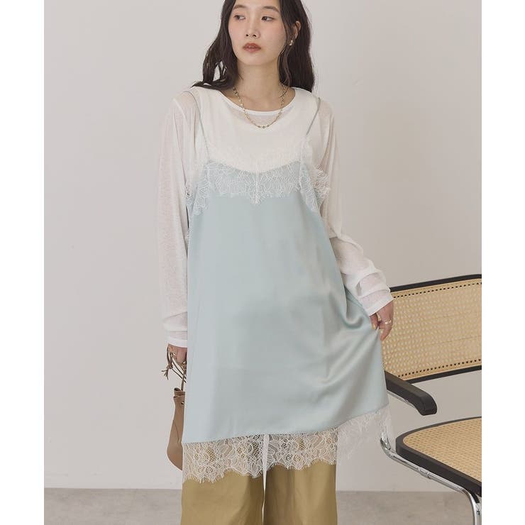 レースサテンキャミワンピース | AMERICAN HOLIC | 詳細画像6 