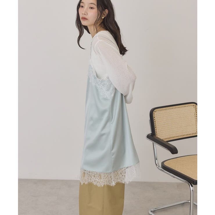 レースサテンキャミワンピース | AMERICAN HOLIC | 詳細画像7 