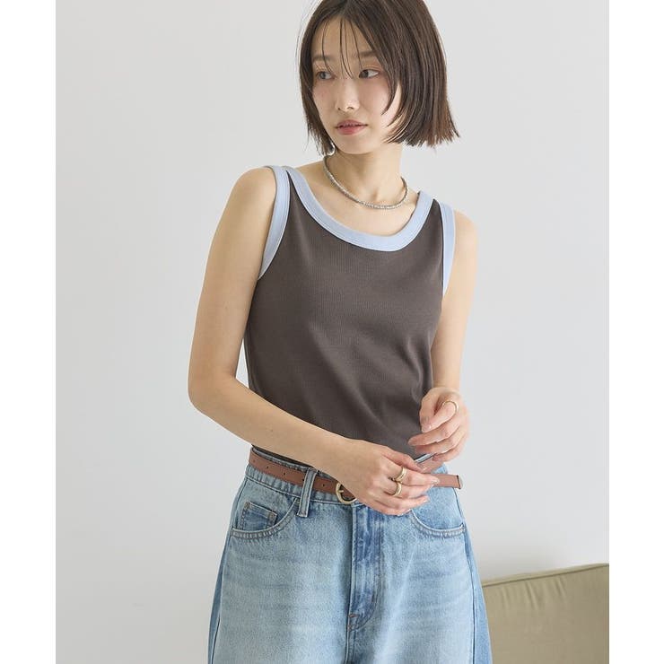 【抗菌防臭】バイカラーテレコタンクトップ | AMERICAN HOLIC | 詳細画像11 