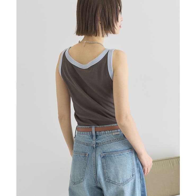【抗菌防臭】バイカラーテレコタンクトップ | AMERICAN HOLIC | 詳細画像13 