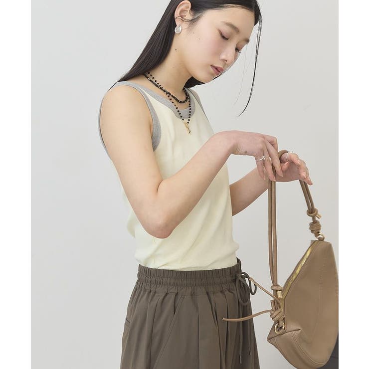 【抗菌防臭】バイカラーテレコタンクトップ | AMERICAN HOLIC | 詳細画像4 