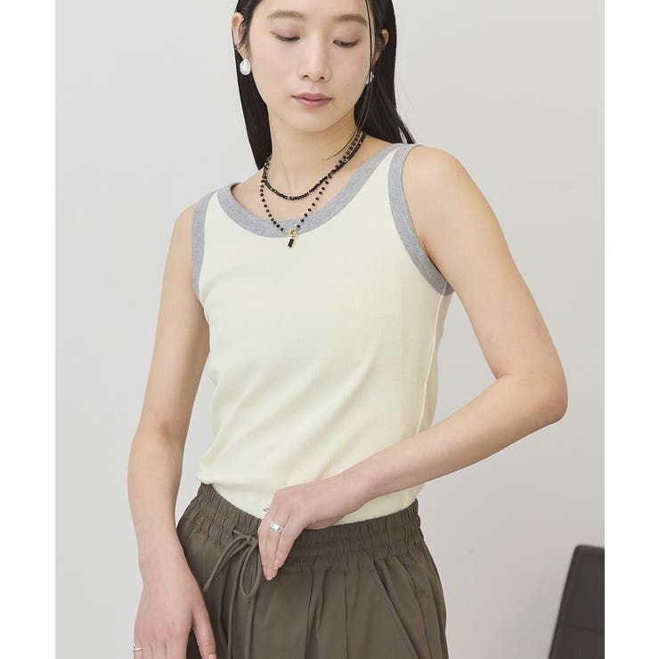 【抗菌防臭】バイカラーテレコタンクトップ | AMERICAN HOLIC | 詳細画像6 