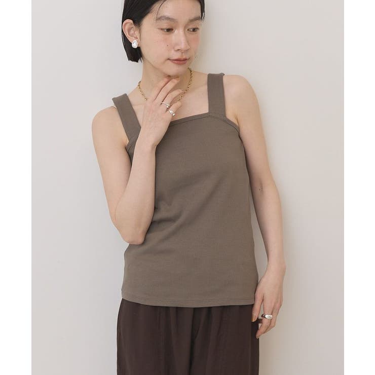 モカ | 【抗菌防臭】スクエアベアタンクトップ | AMERICAN HOLIC