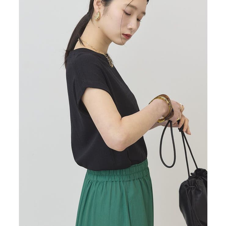 【接触冷感・UVカット】フレンチスリーブニットプルオーバー | AMERICAN HOLIC | 詳細画像2 