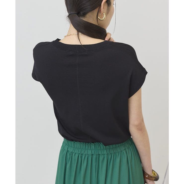 【接触冷感・UVカット】フレンチスリーブニットプルオーバー | AMERICAN HOLIC | 詳細画像3 