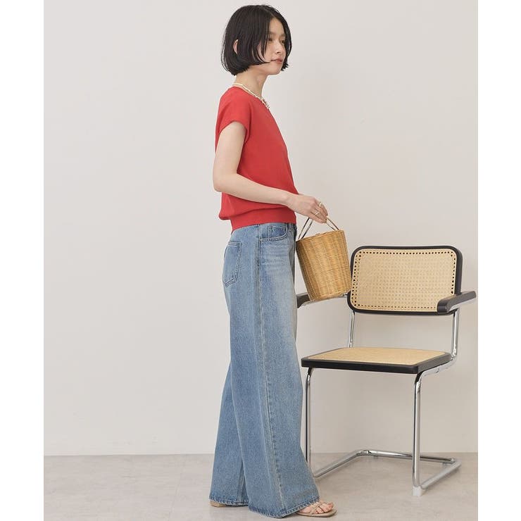 【接触冷感・UVカット】フレンチスリーブニットプルオーバー | AMERICAN HOLIC | 詳細画像18 